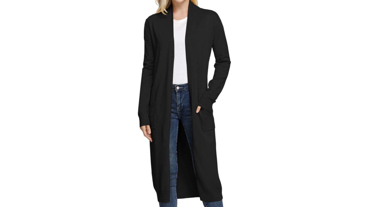Grace Karin solid open front cardigan