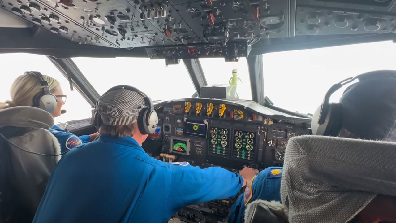 A NOAA crew pilots the WP-3D Orion “Kermit” into Hurricane Melissa.