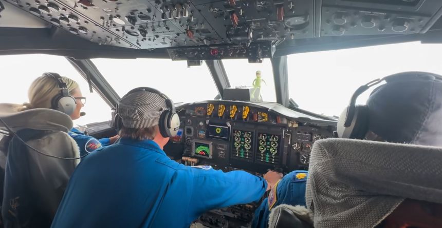 A NOAA crew pilots the WP-3D Orion “Kermit” into Hurricane Melissa.