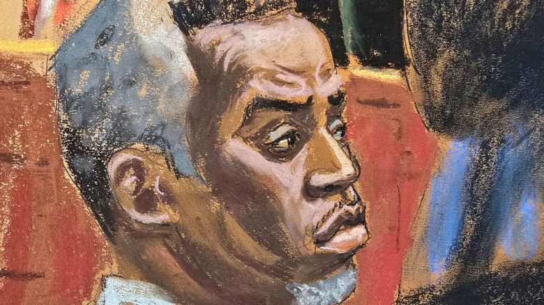 Sean "Diddy" Combs durante su juicio en Nueva York el lunes.