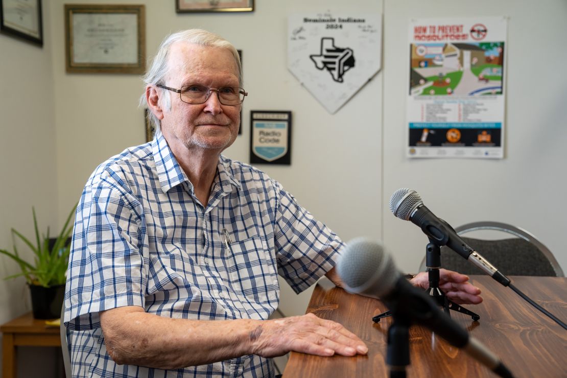 Dave Fisher, the news director at KSEM/KIKZ in Seminole, regularly informs the public during his radio broadcasts on how to receive free vaccines amid the measles outbreak.