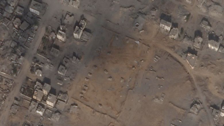 A satellite image taken on September 16, 2025, shows armored vehicles just 1.5 kilometers (0.9 miles) north of Al-Shati Camp in northern Gaza.