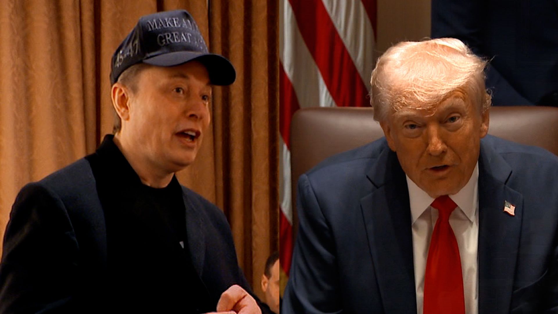 Trump asks his Cabinet if anyone is unhappy with Elon Musk