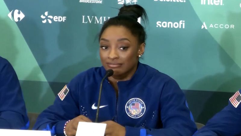 See Simone Biles’ funny reaction when asked about her team name