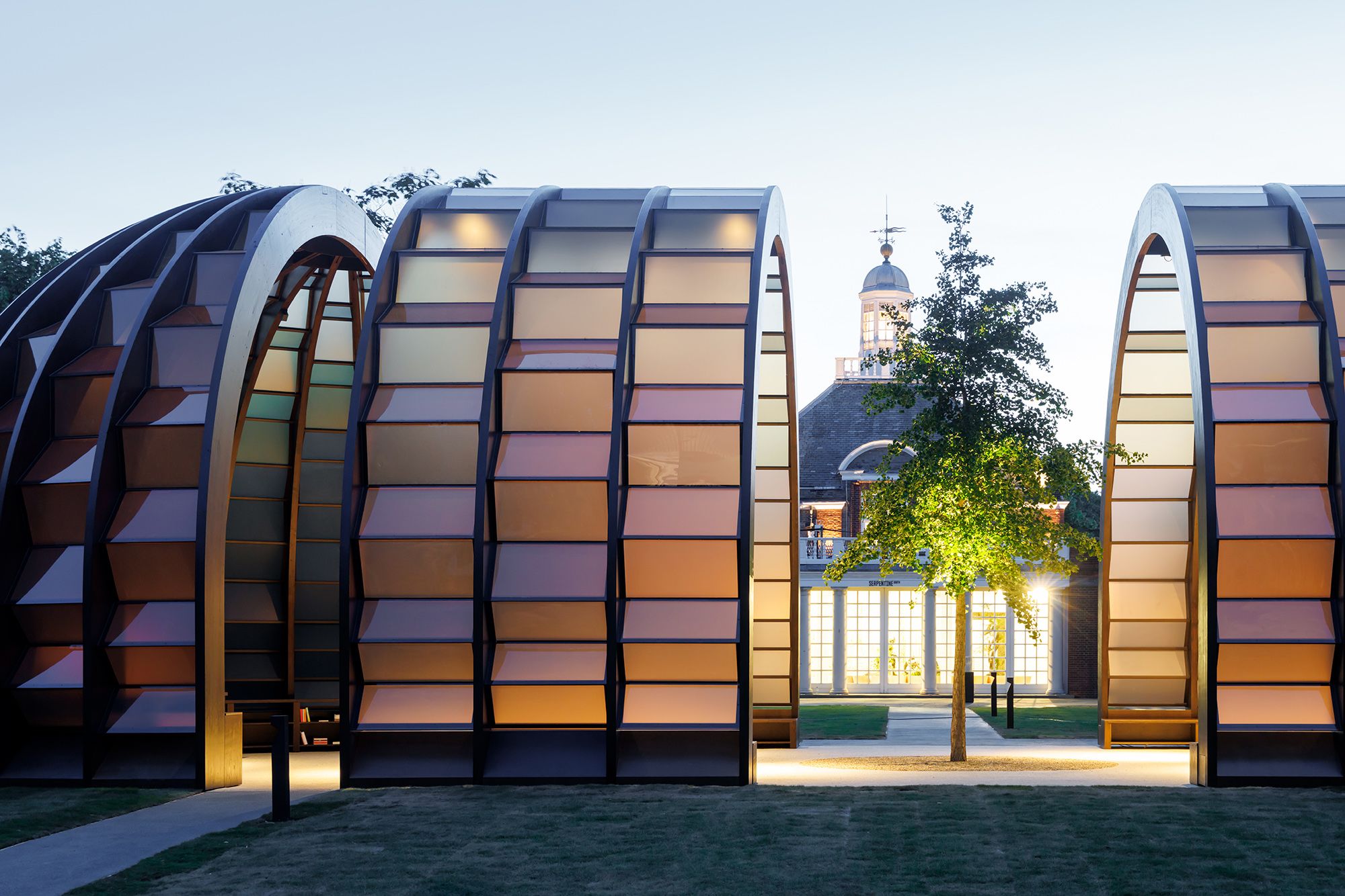 The 2025 Serpentine Pavilion, "A Capsule in Time," designed by Marina Tabassum.