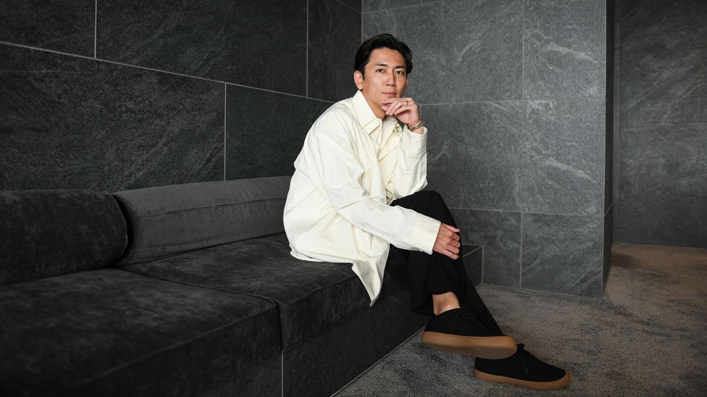 Portrait of Shinsuke Sakimoto, representative director and president of Valuence Circular Design Company at Tokyo Office. (Sakimoto wears Hermès vintage watch)  He won the record-breaking auction for Jane Birkin’s Birkin bag. Tokyo, Japan, on Thursday, July 31, 2025. 
