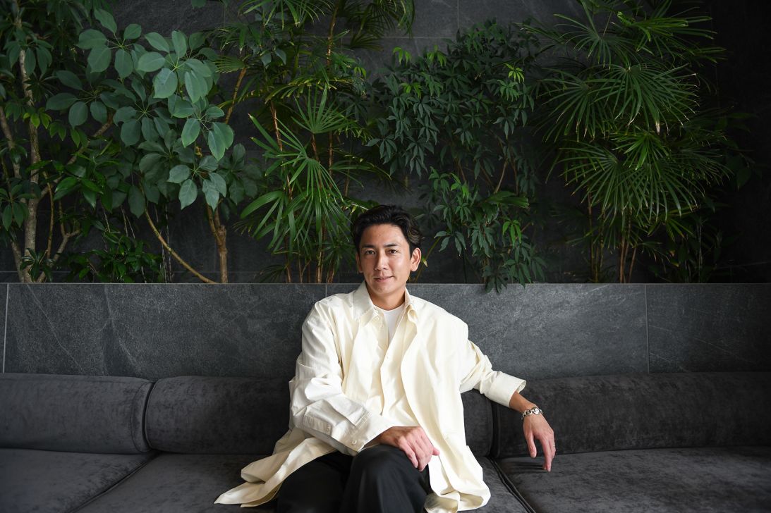 Shinsuke Sakimoto, wearing a vintage Hermès watch, at Valuence Holdings' office in Tokyo. In his first major interview since purchasing the original Birkin, he 