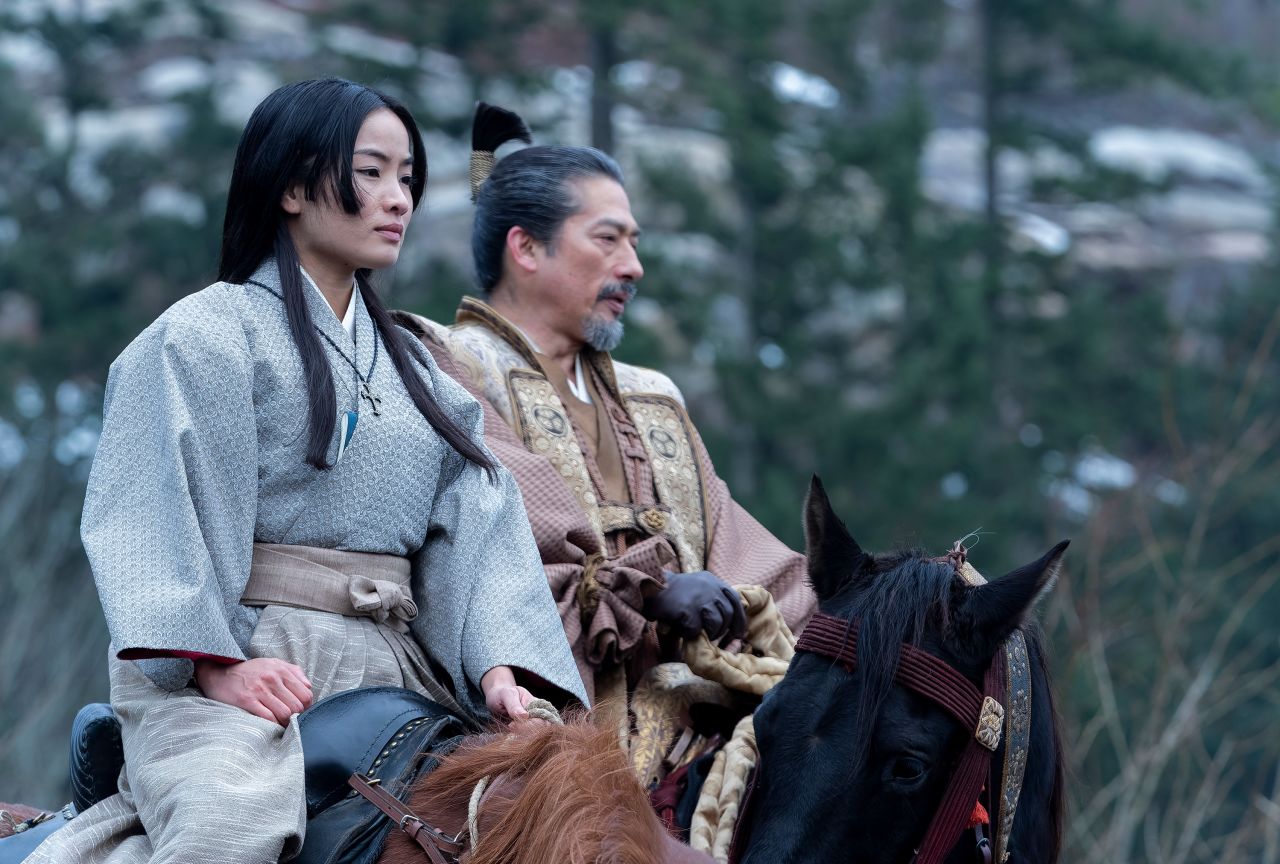 Anna Sawai and Hiroyuki Sanada in "Shōgun."