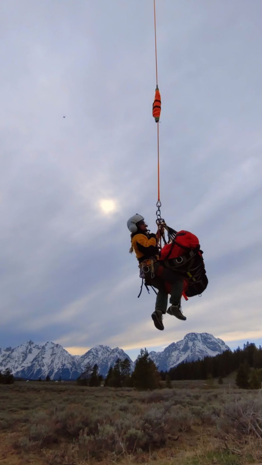 A photo provided by the National Park Service shows the airlift operation.