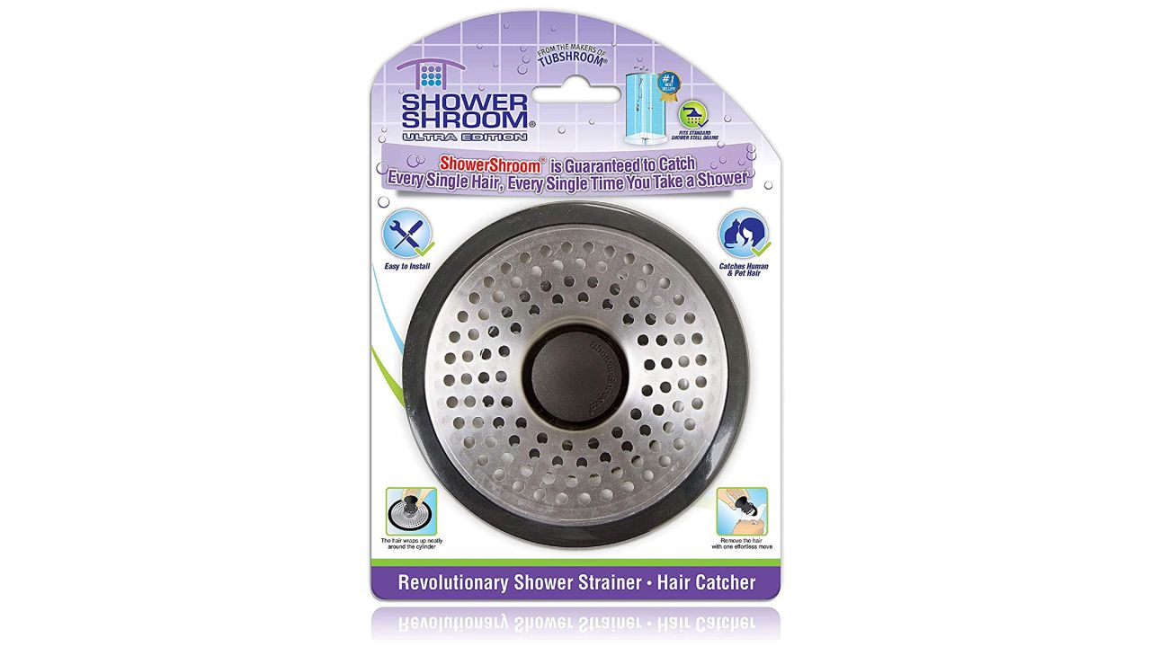 TubShroom Ultra Revolutionary Bath Tub Drain Protector Hair Catcher, Stainless Single Pack, Silver