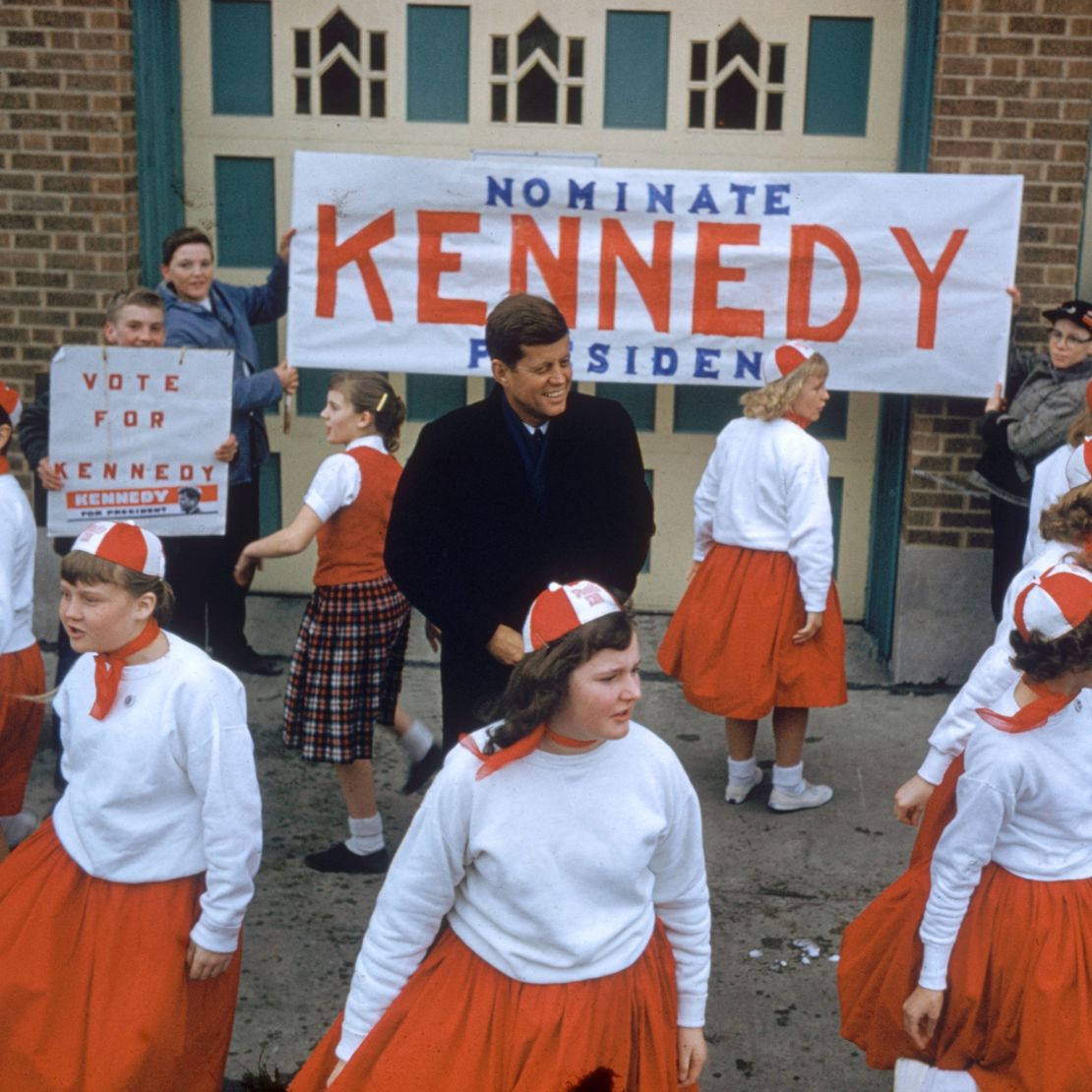 John F. Kennedy on the campaign trail in Wisconsin ahead of the 1960 presidential election.