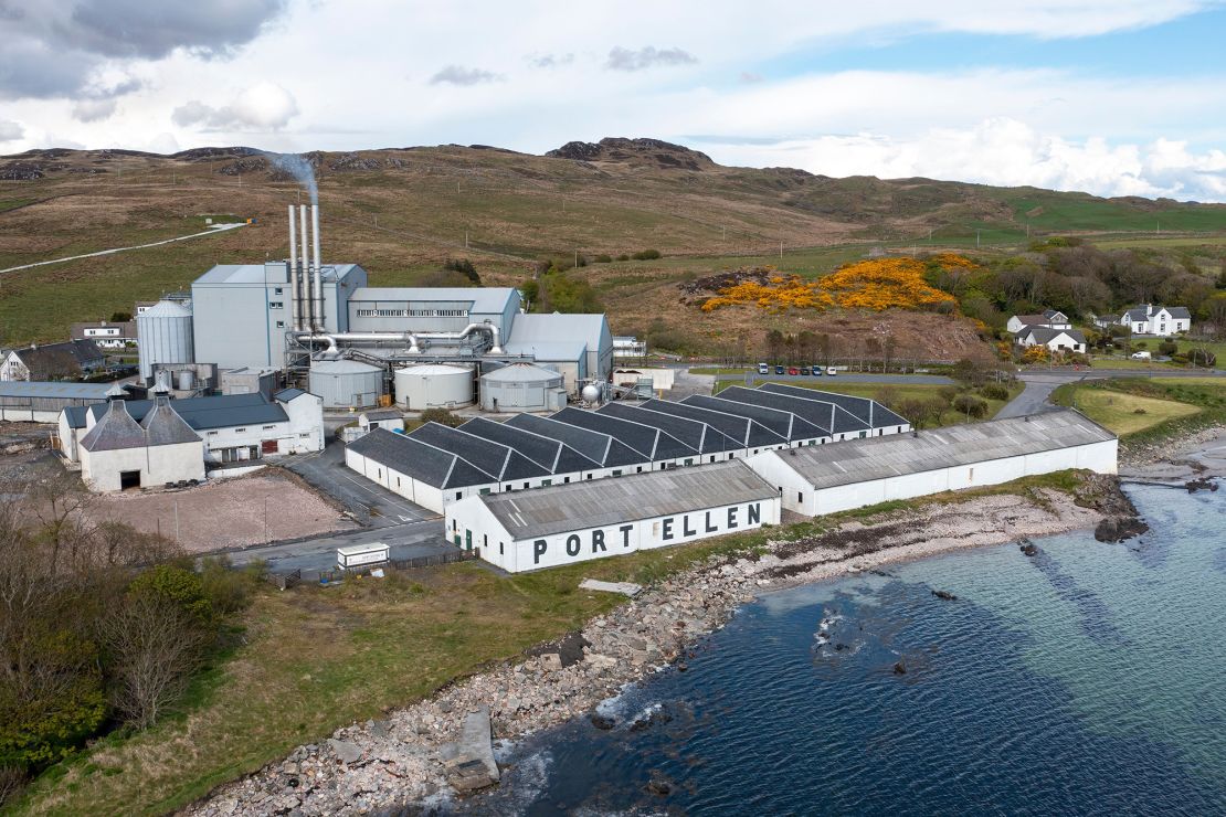 Port Ellen distillery on Scotland's isle of Islay.