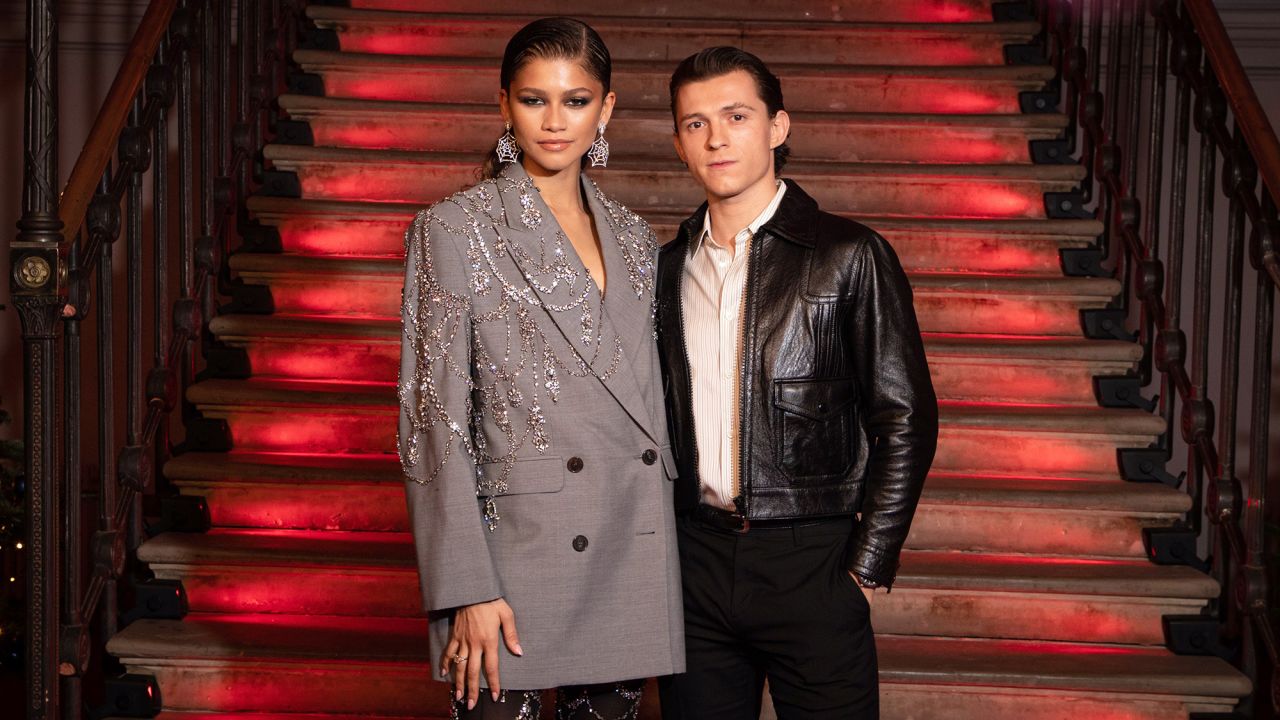 Mandatory Credit: Photo by Vianney Le Caer/Shutterstock (12629297bq)
Zendaya and Tom Holland
'Spider-Man: No Way Home' film photocall, London, UK - 05 Dec 2021