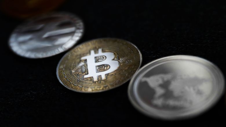 Representation of Bitcoin and other cryptocurrencies.