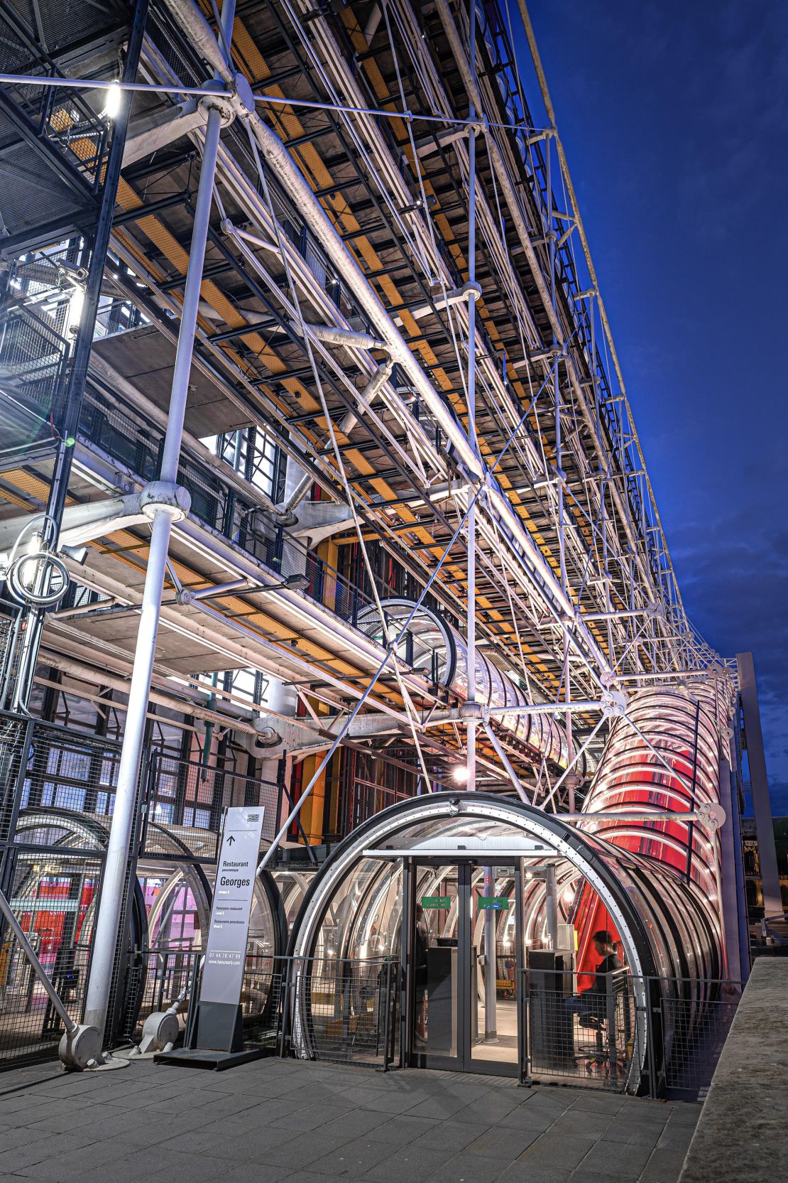 About 3.2 million people visit the Pompidou each year.