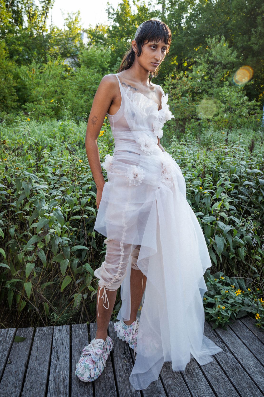 A bridal look from Collina Strada, presented at New York Fashion Week in September 2022.