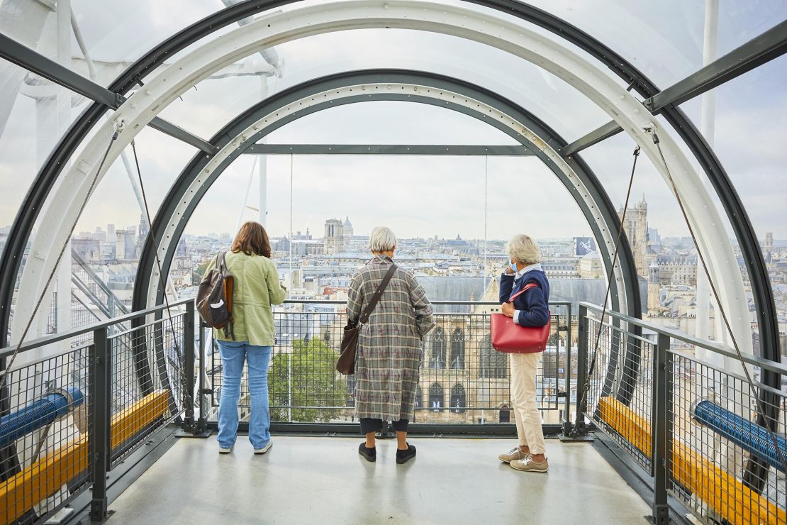 The Pompidou has one of the best free views of the Paris skyline.