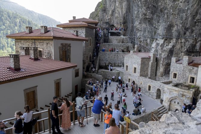 <strong>Origin myths:</strong> Legend has it that the monastery was founded after Greek monks had a vision in which the Virgin Mary directed them to the Pontic Alps, where they found a cave around which Sümela was built.