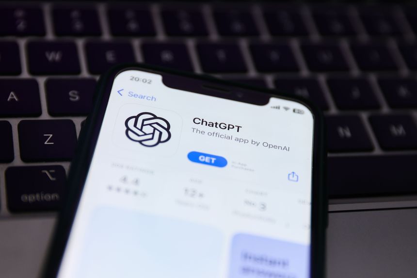 The ChatGPT app is seen on August 2, 2023.