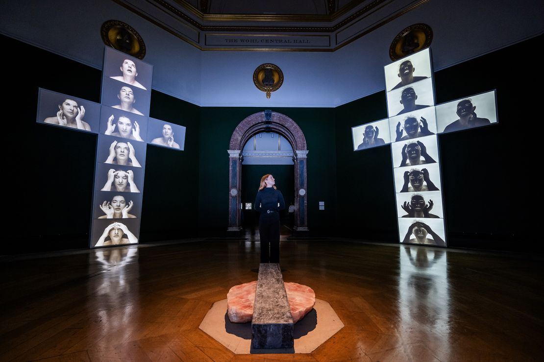 "Four Crosses," (2019) on show at Abramovi?'s new exhibition at London's Royal Academy of Arts.