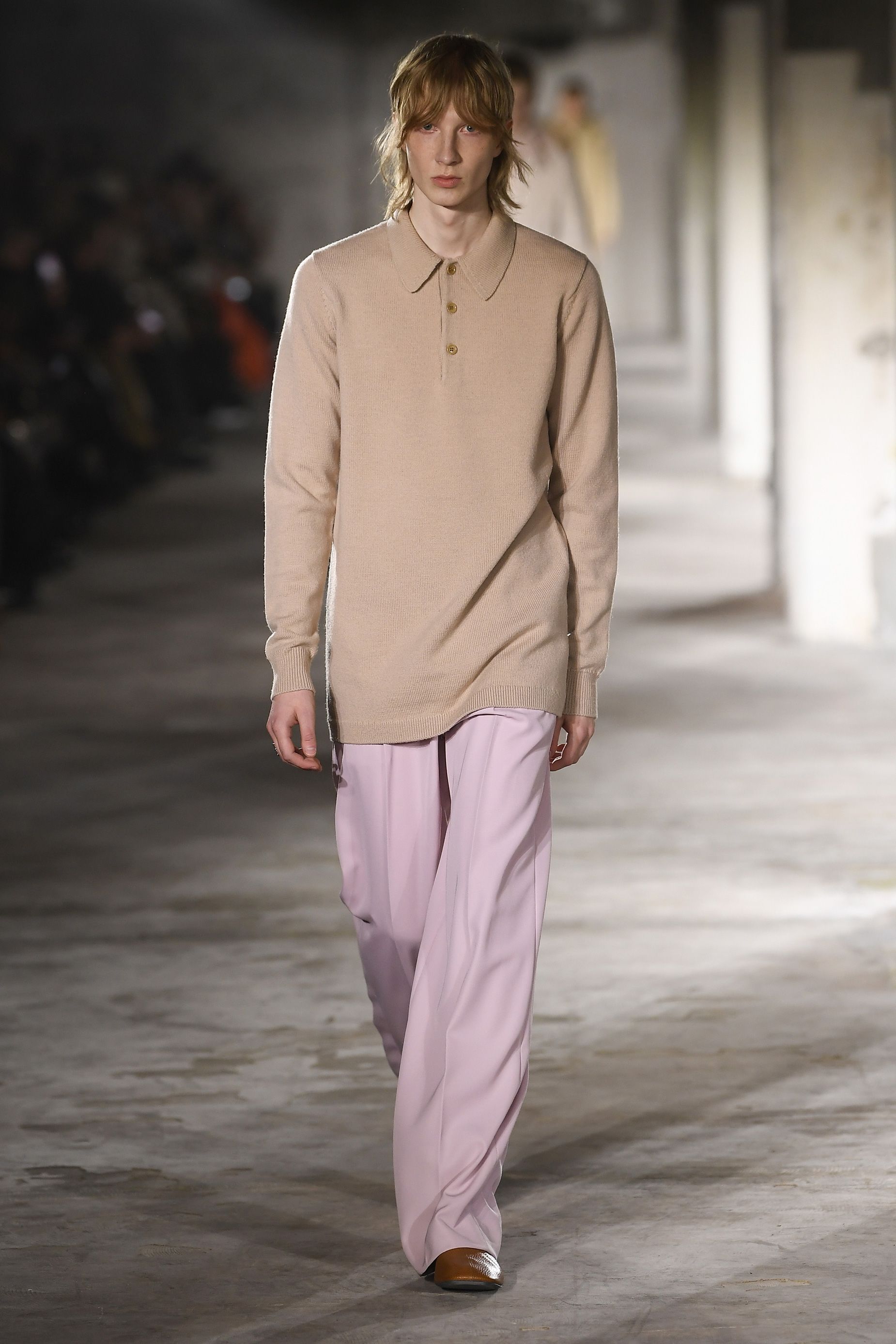 Minimalist leather flats were the order of the season at Dries Van Noten.