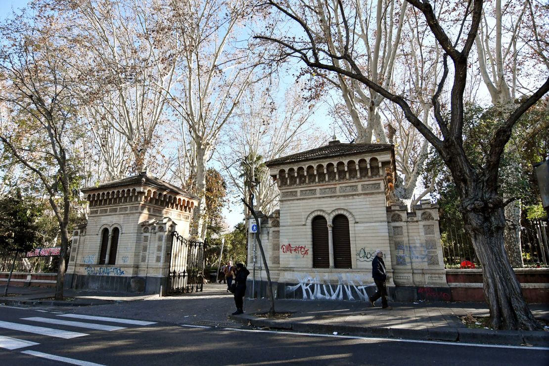 The Villa Bellini in Catania, Sicily, Italy, where a girl was allegedly raped.