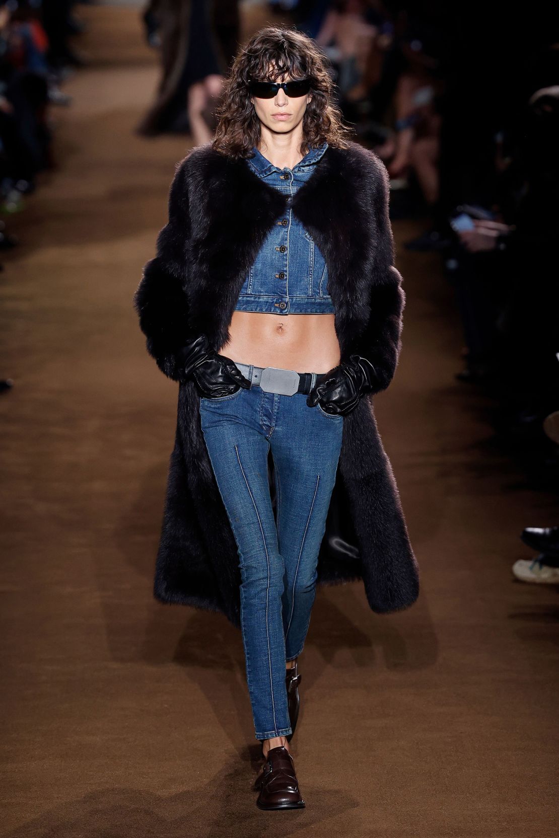 Miu Miu caused a stir with these low-rise skinnies on the runway earlier in the year.