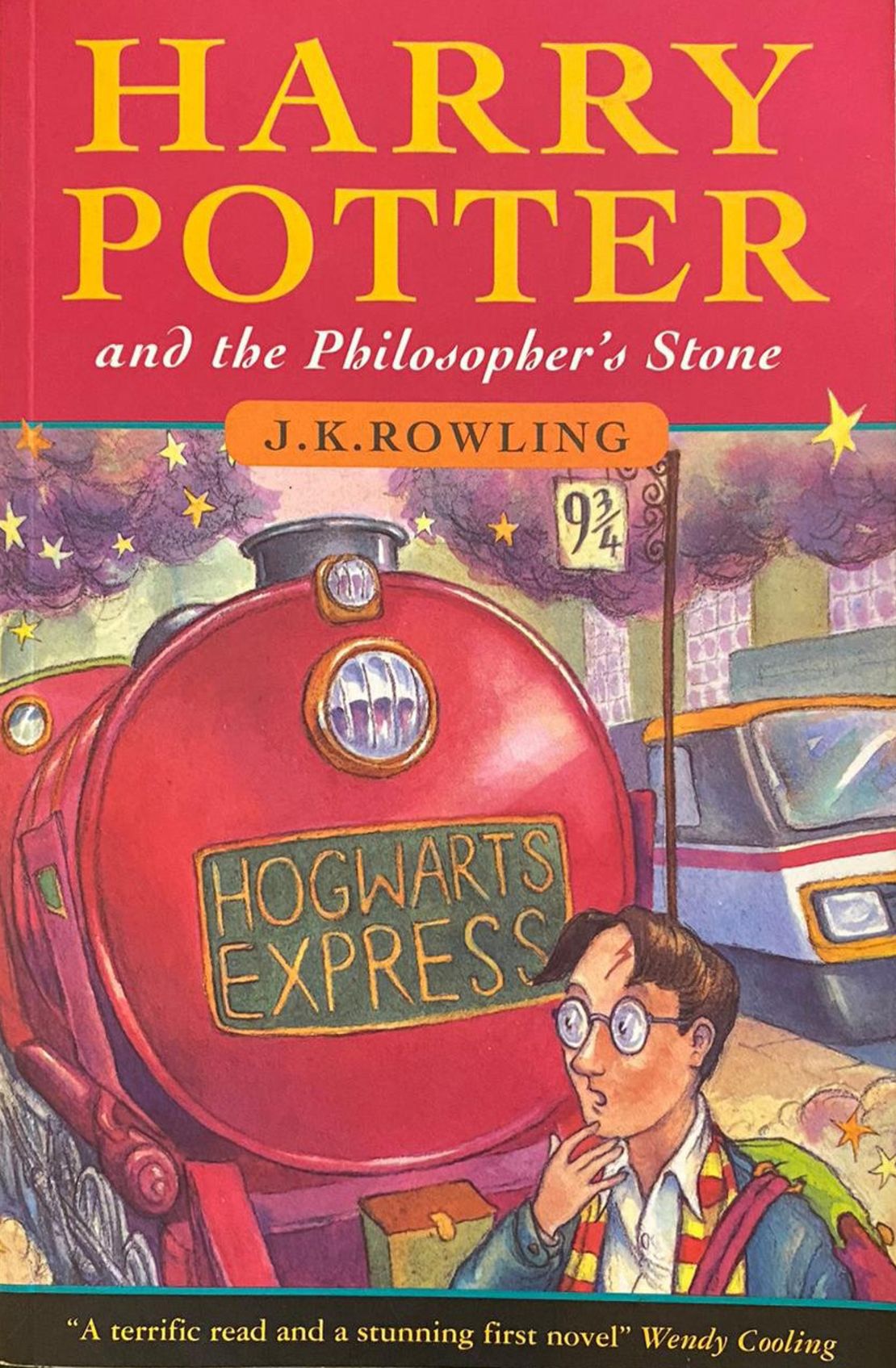 The first edition of 1997 book "Harry Potter and the Philosopher's Stone," which Taylor illustrated.