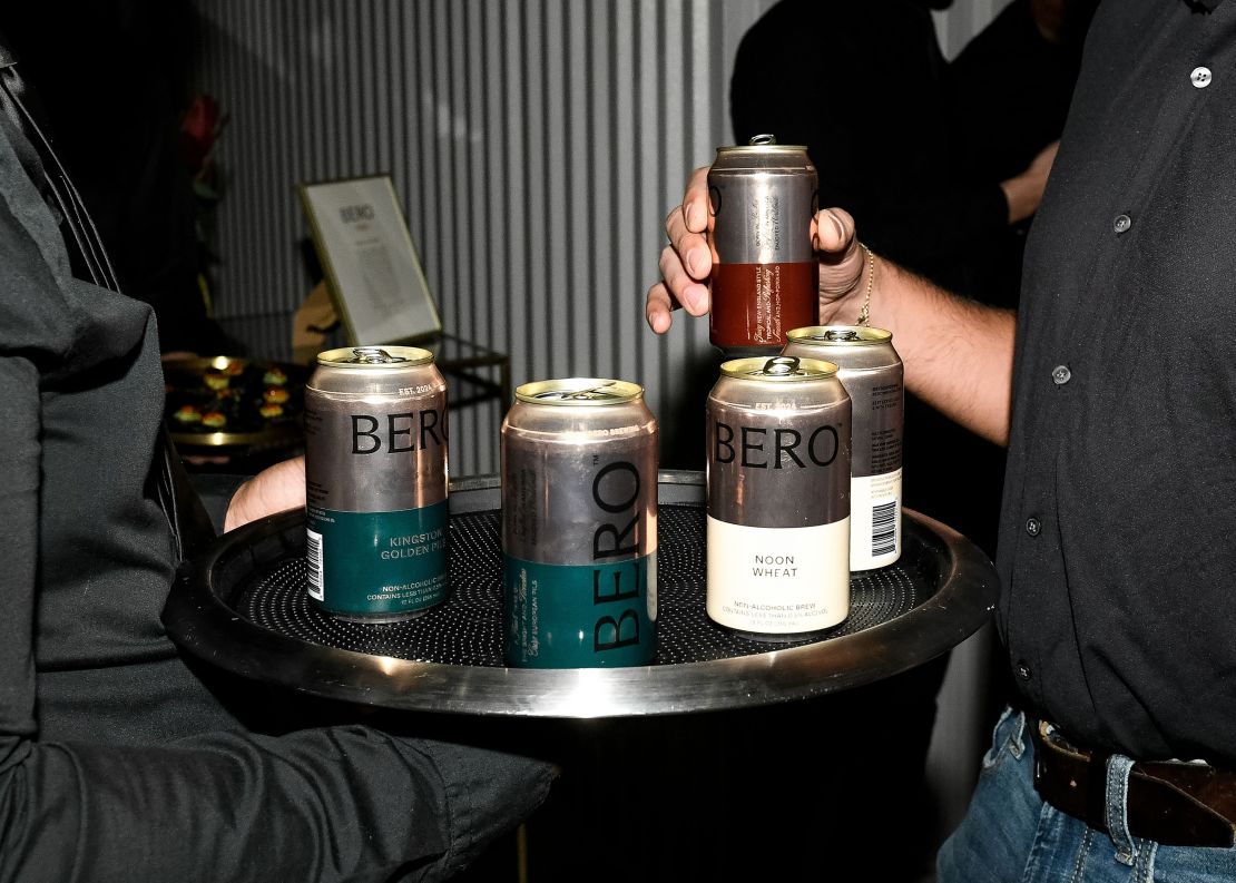 Tom Holland's non-alcoholic beer Bero during an event in New York in October.