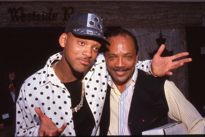 Will Smith and Jones pose for photos in 1990.