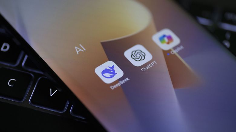 DeepSeek AI app logo photo illustration, of the Chinese artificial intelligence company that develops open-source large language models LLM in a fraction of the cost of the US based competition. Close up of DeepSeek application thumbnail logo displayed on a smartphone screen next to other AI providers like ChatGPT of OpenAI and Copilot of Microsoft. Amsterdam, the Netherlands on January 28, 2025