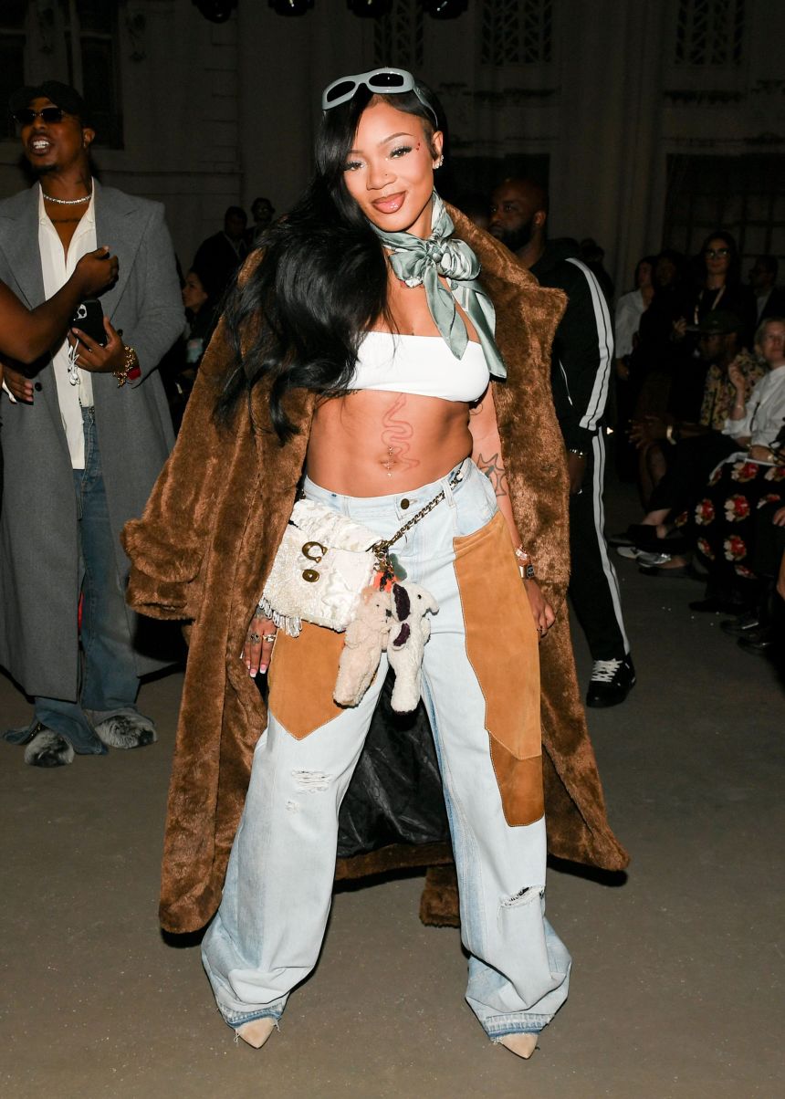 GloRilla arrived for Coach's latest runway show.