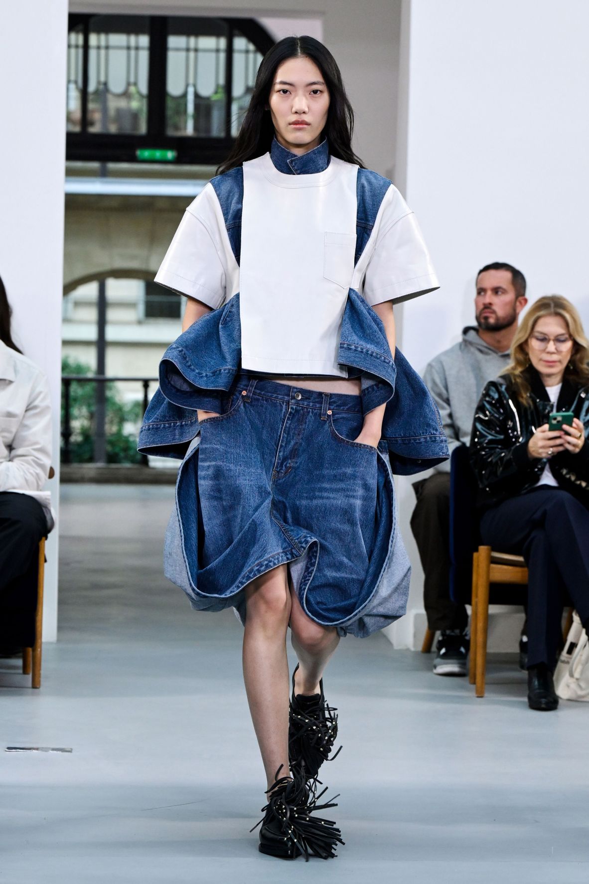 For Spring-Summer 2026, Abe of Sacai flipped the idea of classic blue jeans on its head.
