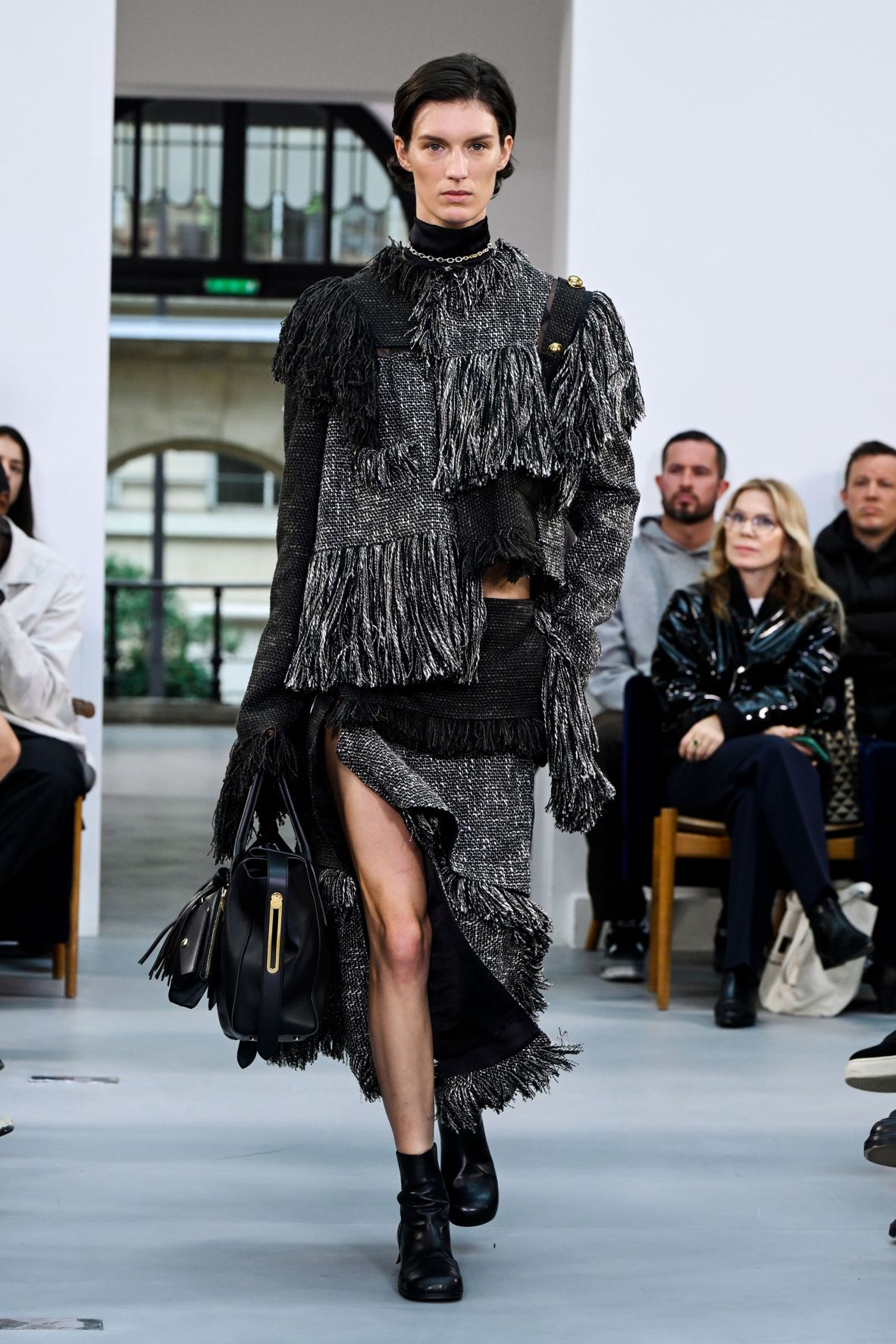 A look from the Sacai Spring-Summer 2026 show by designer Chitose Abe.