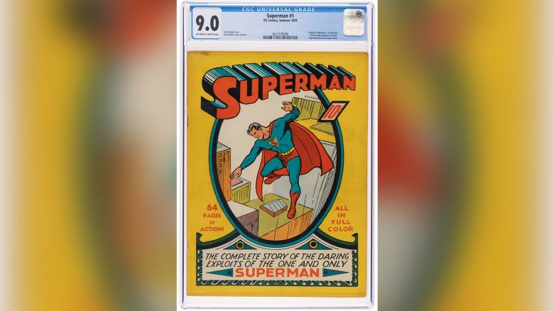 The mint condition copy of 'Superman #1' was published in 1939.