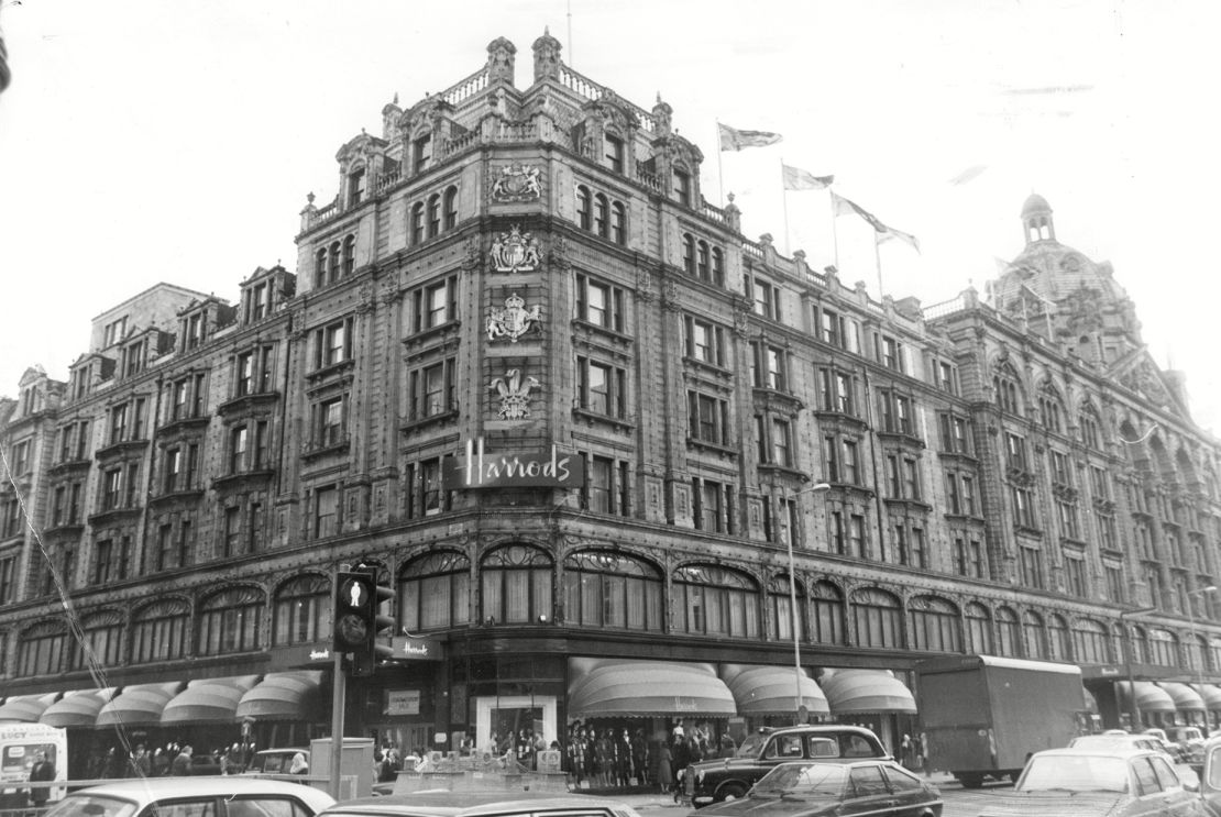 Harrods Department Store in London photographed in the 1980s.