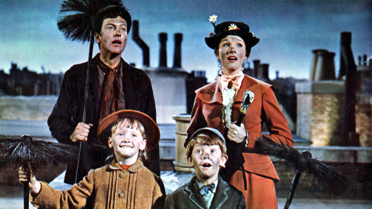 Editorial use only. No book cover usage.
Mandatory Credit: Photo by Moviestore/Shutterstock (1600670a)
Mary Poppins,  Dick Van Dyke,  Julie Andrews,  Karen Dotrice,  Matthew Garber
Film and Television