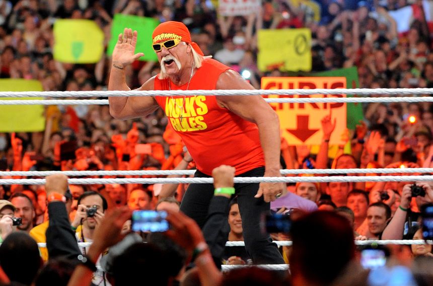 Hogan appears at WrestleMania 30 in 2014.