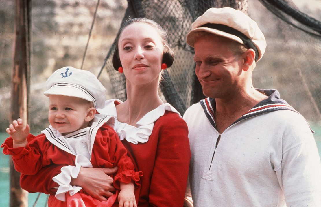 Shelley Duvall and Robin Williams in "Popeye."