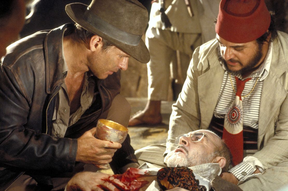 In "Indiana Jones and the Last Crusade," the Holy Grail was a simple "cup of a carpenter" with miraculous healing powers.