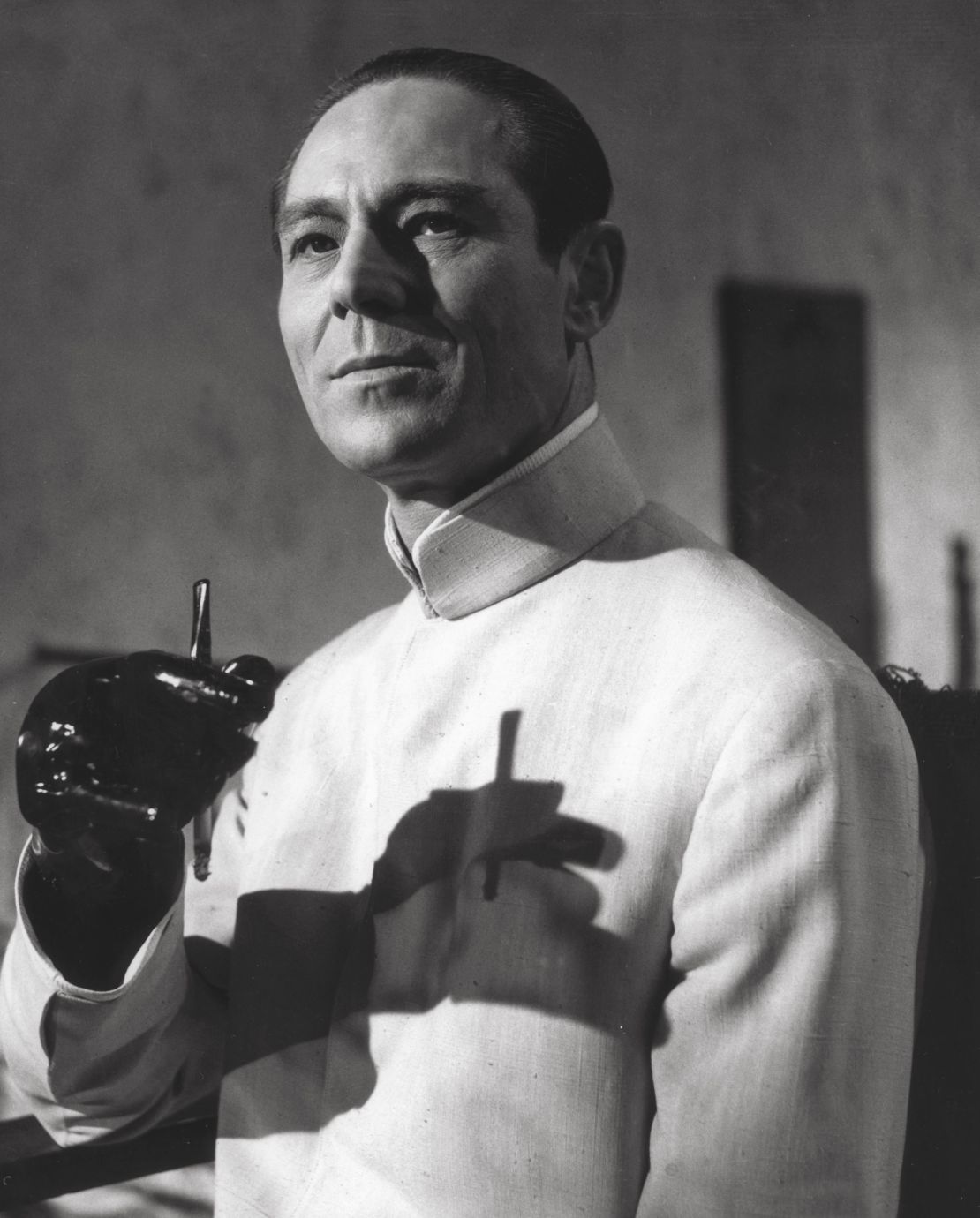 Joseph Wiseman as Dr. No in the 1962 James Bond film, where he played a half-Chinese, half-German scientist, reflecting the anxieties of the time.