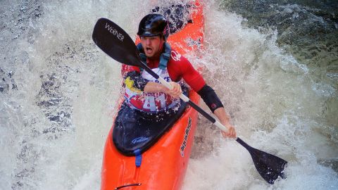 Mandatory Credit: Photo by Larry Clouse/CSM/Shutterstock (7391462j)
Hendersonville, North Carolina, U.S. - Kayaker, Bren Orton, drops into the Scream Machine Rapids during the 21st annual Green Race.The Green River Narrows provides one of the most intense and extreme whitewater venues in the world and is home to many of the USA's most talented paddlers. Green River Narrows, Hendersonville, North Carolina
Adventure Green River Narrows Race, Hendersonville, USA - 05 Nov 2016