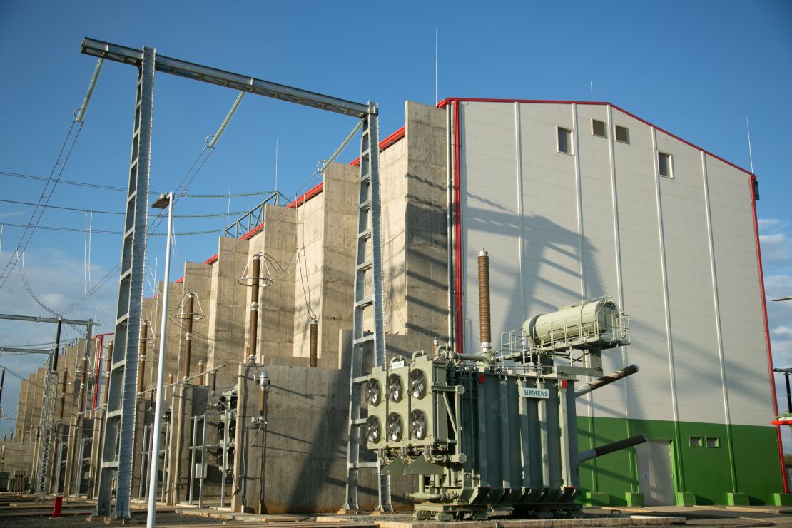 A substation (where electricity is converted) in Suswa, Kenya.