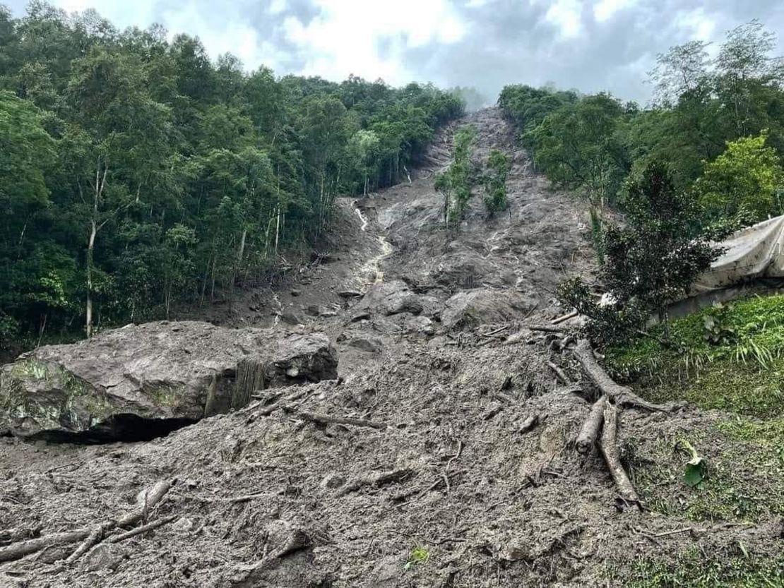 The mountainous terrain of northeastern India is prone to landslides.