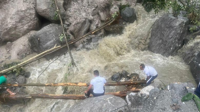 Landslides and heavy rainfall batter the northeastern Indian state of Sikkim on June 13, 2024.