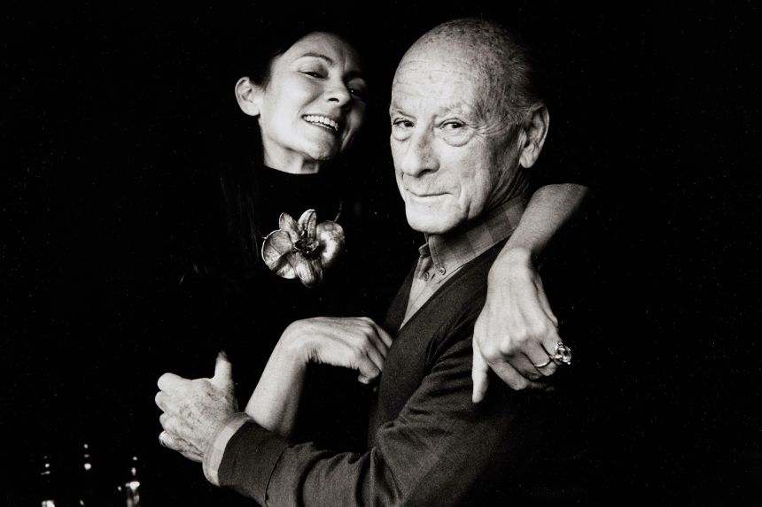 Pauline with Constantinos Karpidas, known as Dino, who introduced her to art collecting when they married.