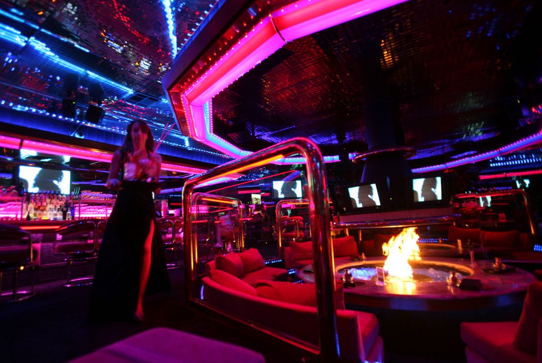 The Peppermill's lounge features sunken fire pits and a disco vibe.
