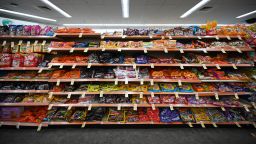 Bags of candy on display at a Walgreens retail store in preparation for Halloween, in the New York City borough of Queens, NY, October 18, 2022.