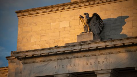 A general view of the U.S. Federal Reserve Marriner S. Eccles building, in Washington, D.C., on Saturday, December 9, 2023. (Graeme Sloan/Sipa USA)