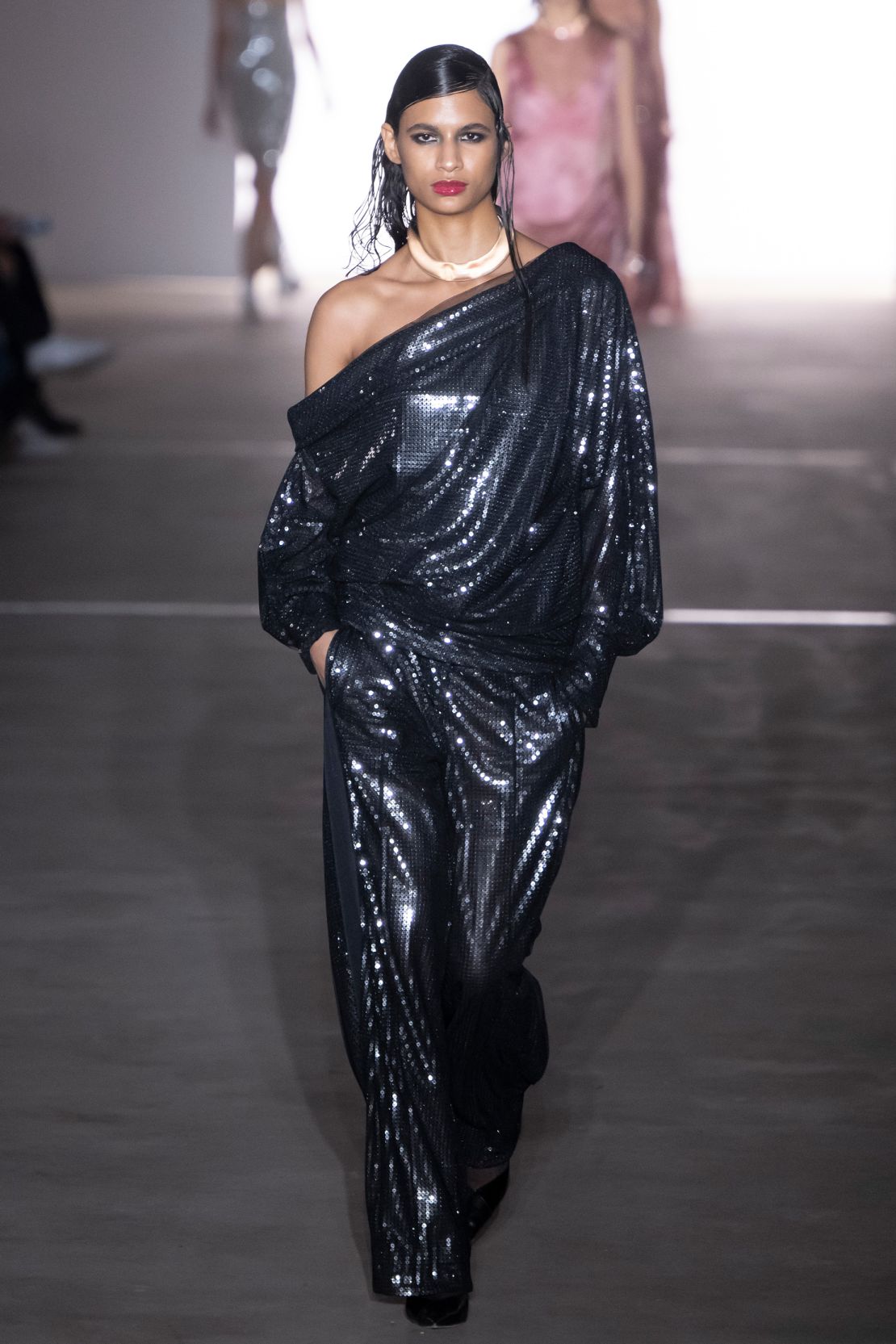 Prabal Gurung’s collection was both melancholic and dreamlike, with the designer explaining that he had transformation and metamorphosis on his mind following the loss of a family member.